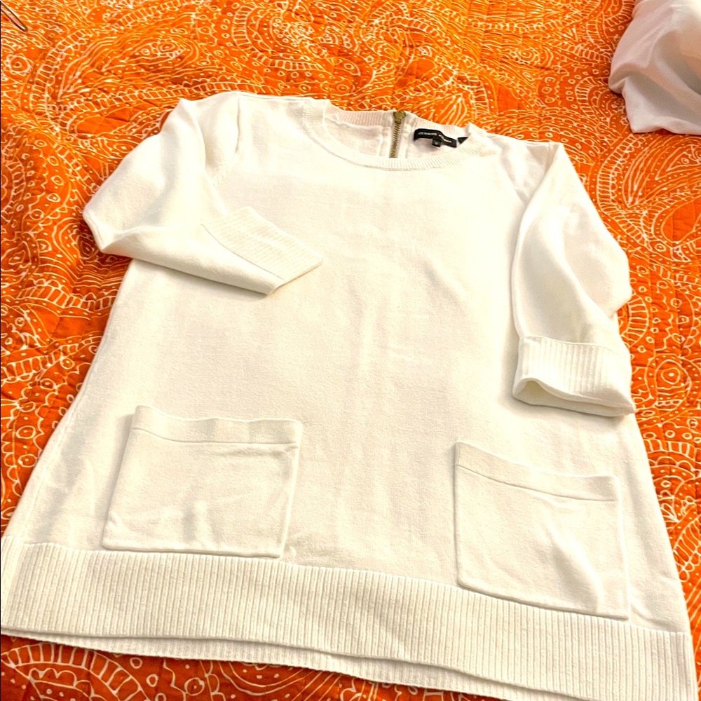Jeanne Pierre size S  100%cotton tunic sweater. Has pockets and cute zipper back